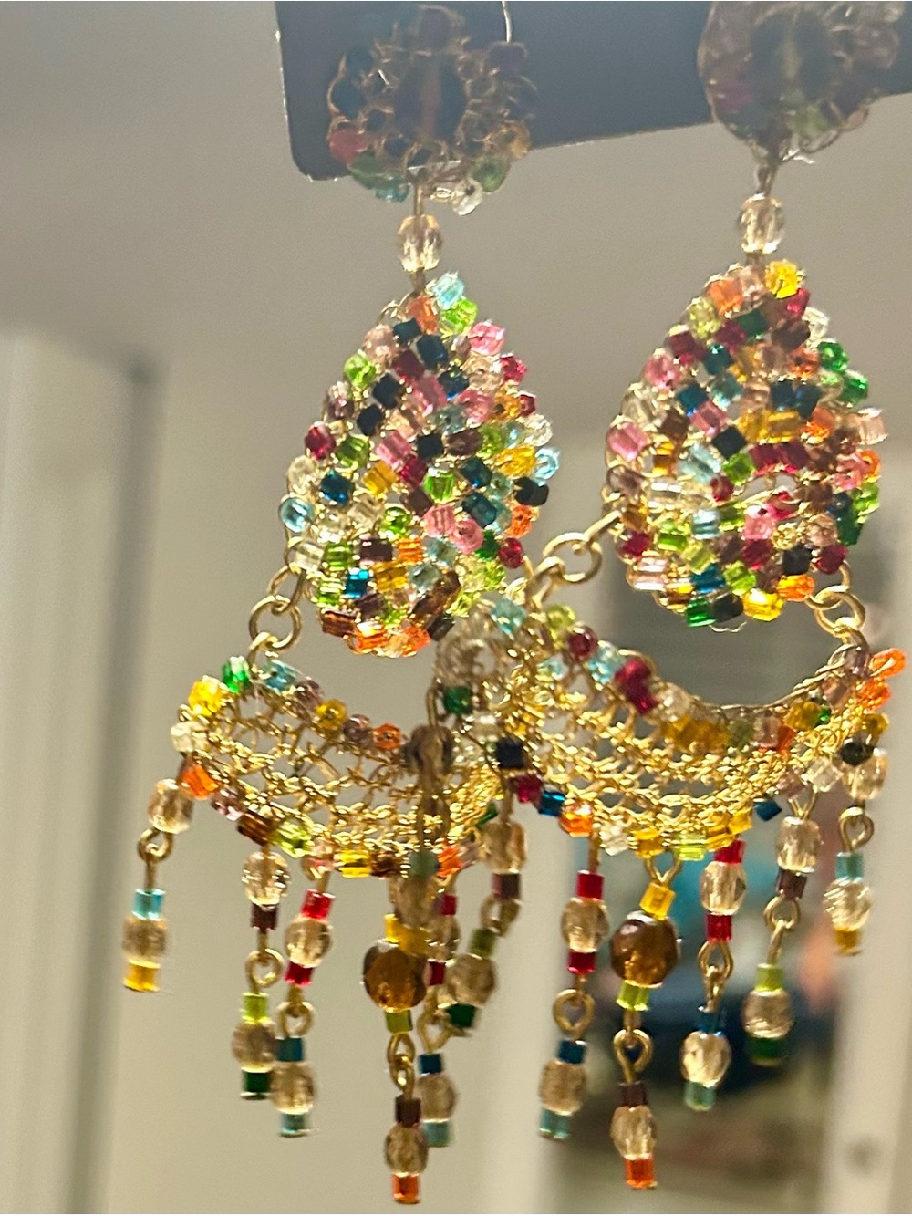 Beaded Fringe Earrings